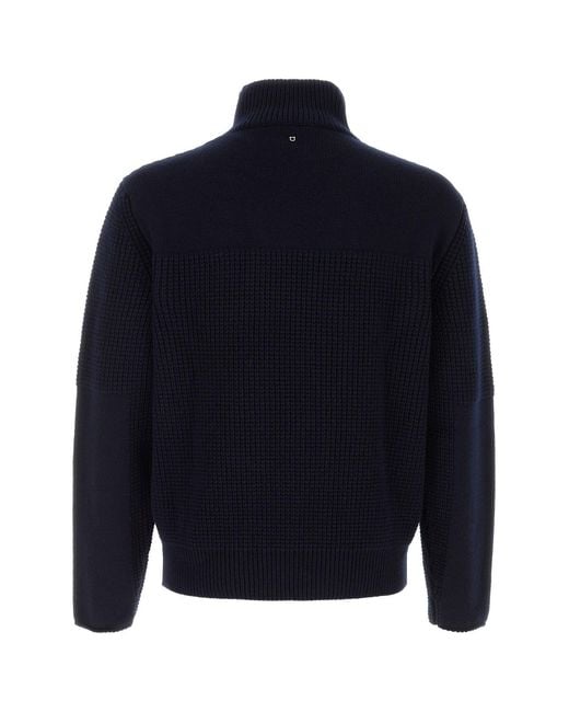 Ferragamo Navy Blue Wool Sweater for men