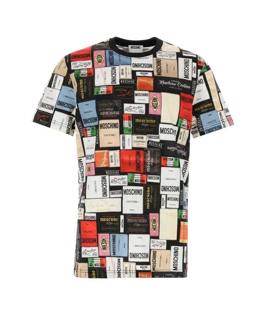 Moschino Multicolor Printed Cotton T-shirt for men