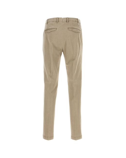 Pantalone in cotone stretch cappuccino di PT Torino in Natural da Uomo