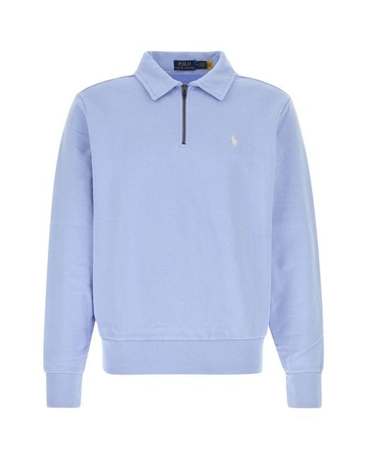 Polo Ralph Lauren Powder Blue Cotton Polo Shirt for men