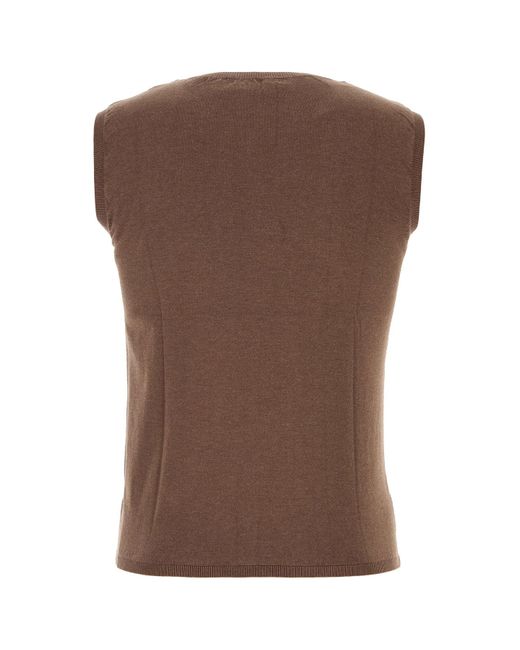 GIMAGUAS Brown Viscose Blend Forat Vest for men