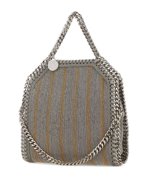Stella McCartney Gray Embellished Fabric Tiny Falabella Handbag