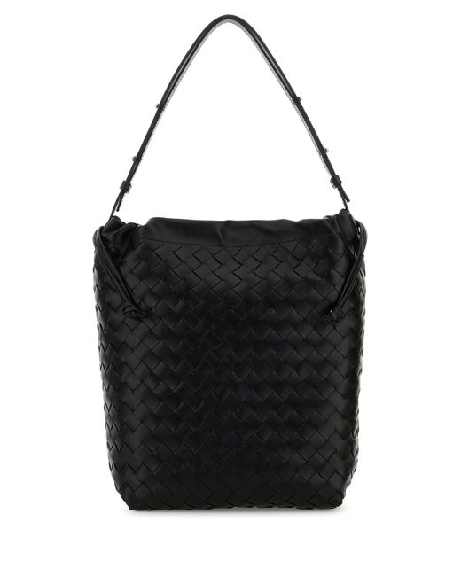 Borsa shopping in pelle nera di Bottega Veneta in Black da Uomo