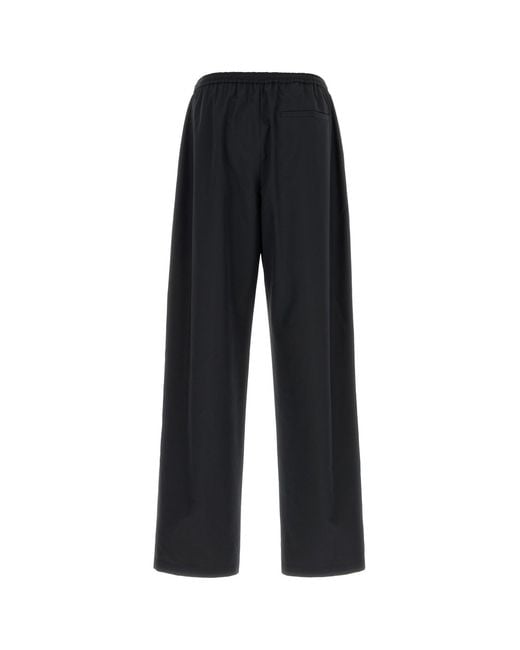Jil Sander Black Straight Trousers for men
