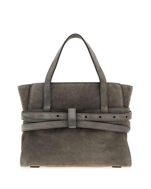 Moschino Black Suede Tie Me Handbag