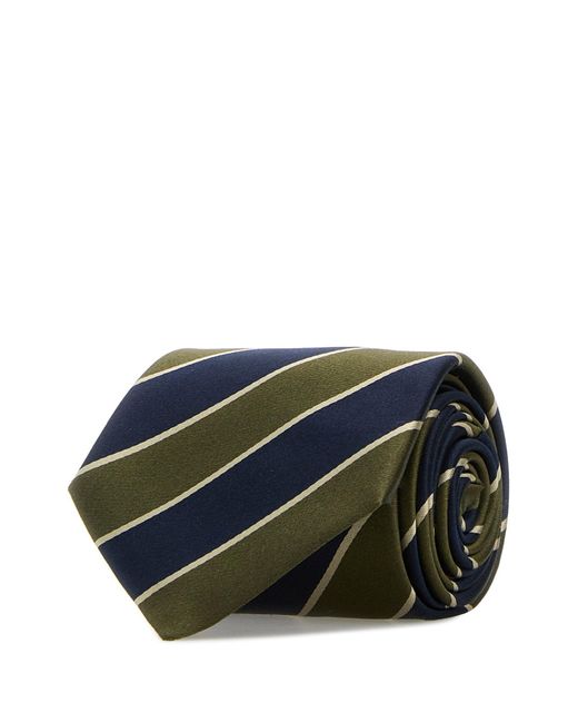 Cravatta in raso ricamato di Saint Laurent in Multicolor