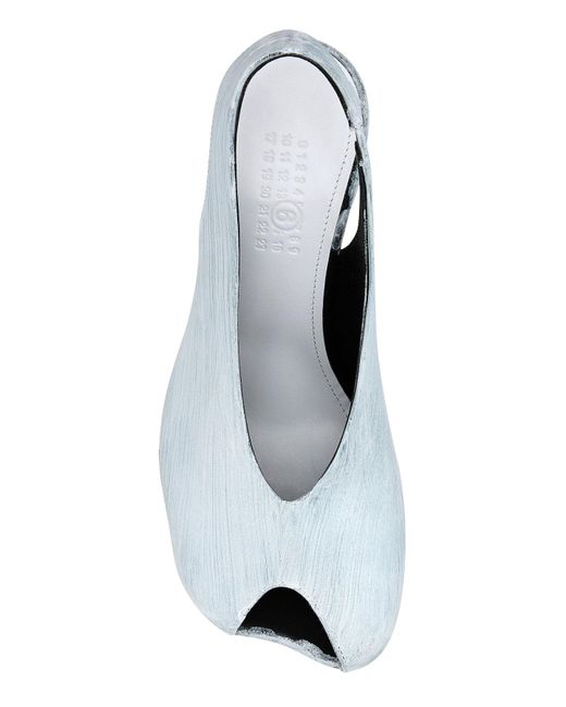 Scarpe con tacco in pelle bianca di MM6 by Maison Martin Margiela in White