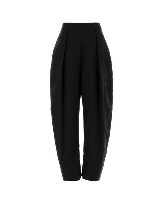 Rohe Black Wool Blend Wide-leg Pant