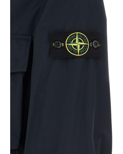 Stone Island Blue Logo Jacket for men