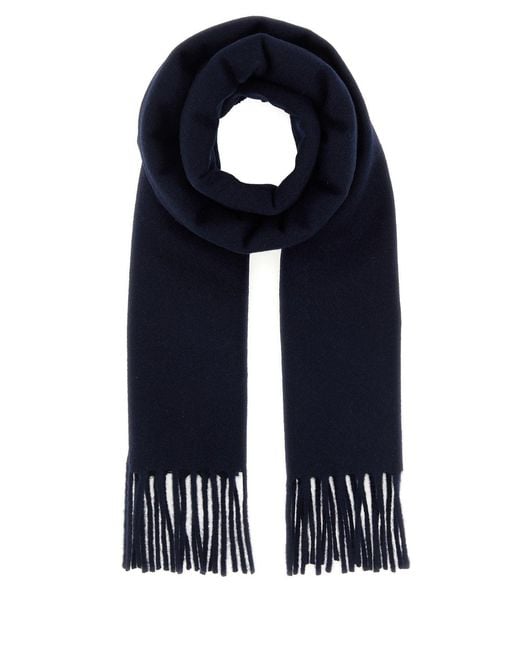 Jil Sander Midnight Blue Wool Scarf for men