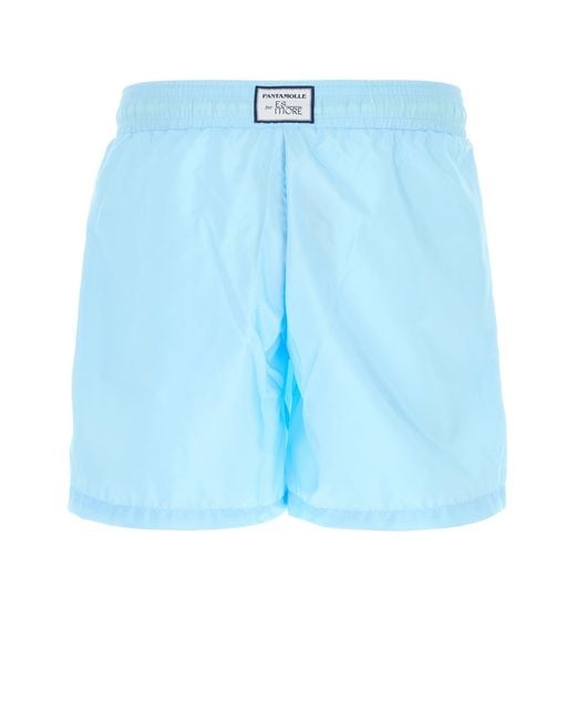 Pantamolle Light-blue Sun Lovers Club Swimming Shorts for men