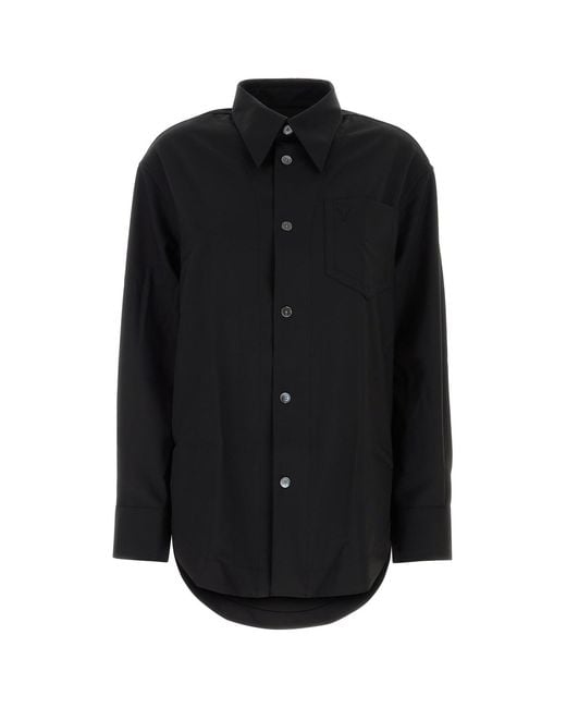 AMI Black Oversized Solid Shirt