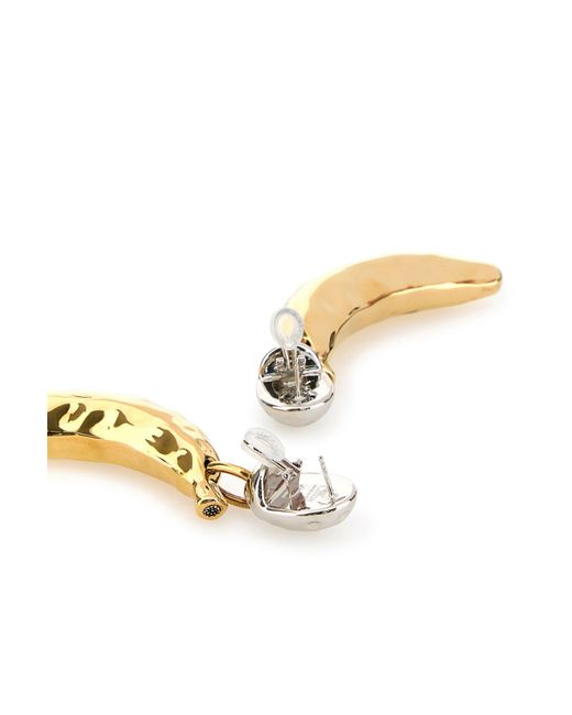 Chloé Metallic Two-Tone Metal Bananas Earrings