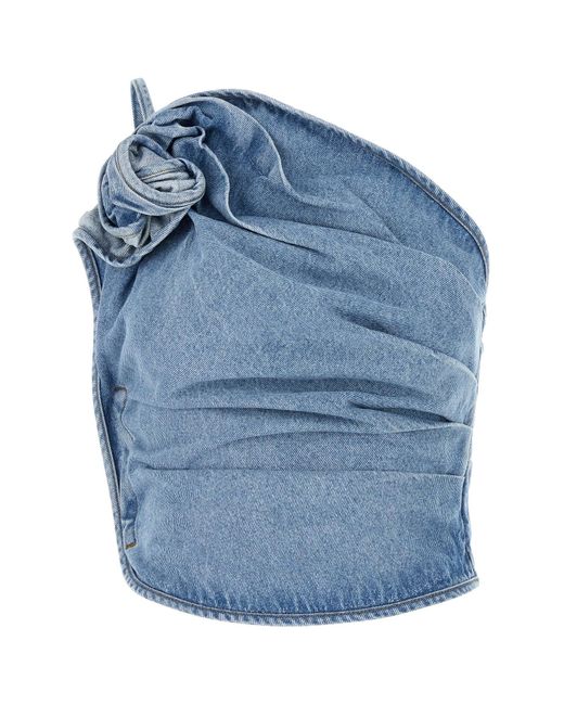 Top in denim di Magda Butrym in Blue