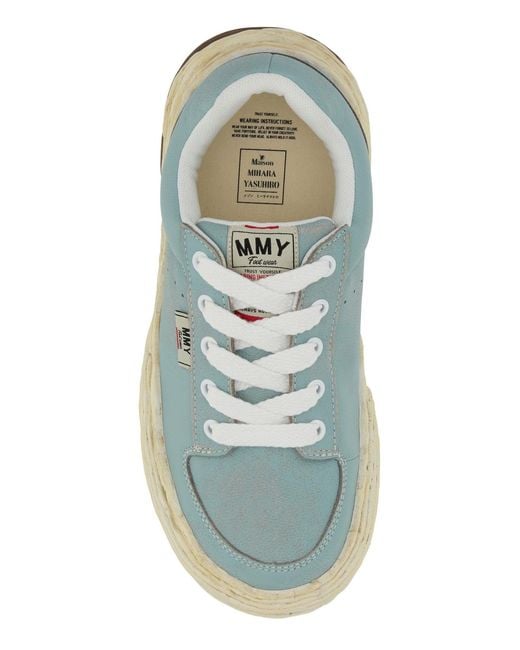 Maison Mihara Yasuhiro Light-blue Leather Oliver Sneakers