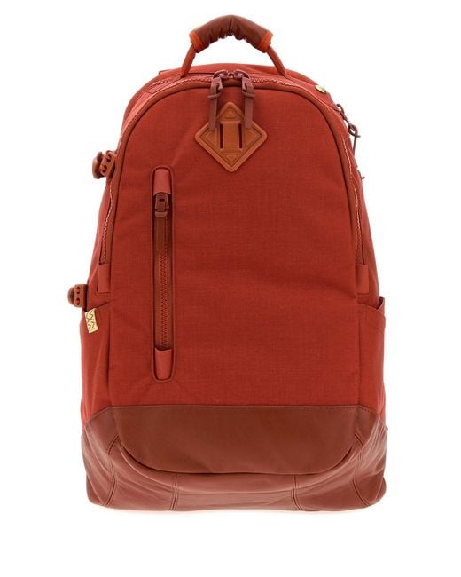 Visvim Red Canvas Cordura Backpack for men
