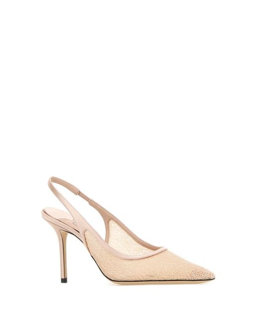 Jimmy Choo Pink Solid Pointed Toe Heels