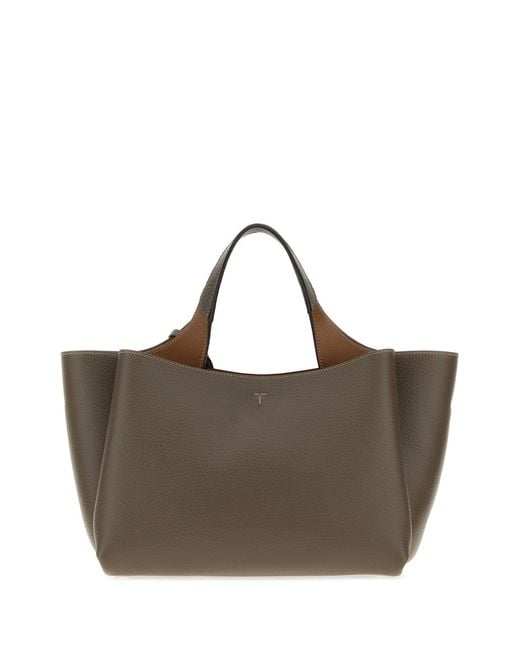 Tod's Brown Mud Leather Mini Handbag
