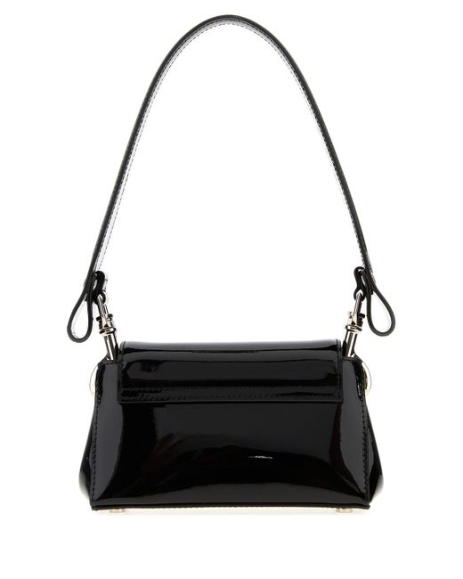 Borsa a spalla Hazel piccola in pelle nera di Vivienne Westwood in Black