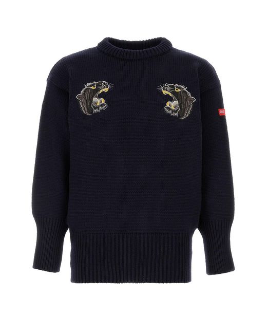 Junya Watanabe Blue Midnight Wool Sweater for men