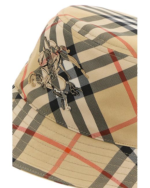 Burberry Natural Embroidered Canvas Bucket Hat
