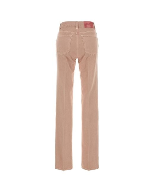 Chloé White Pink Denim Jeans
