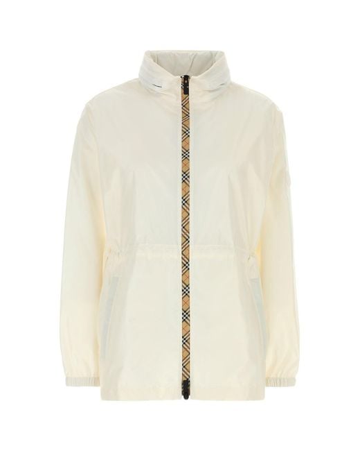 Burberry White Nylon Jacket