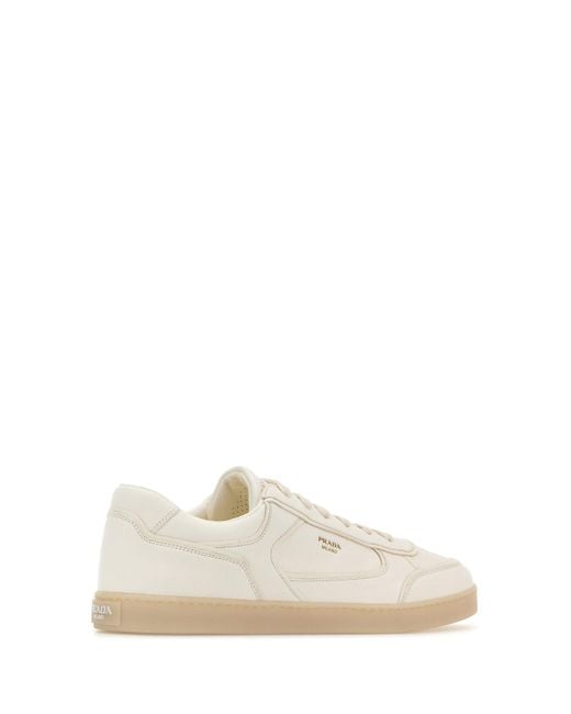 Sneakers in pelle bianca di Prada in White da Uomo