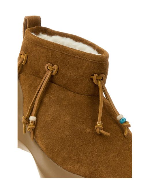 MB LUNA LOW SUEDE BEADS di Moon Boot in Brown da Uomo