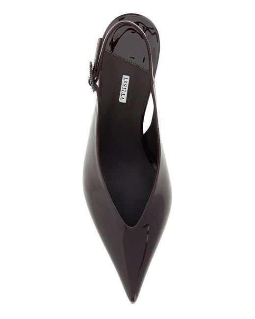 Le Silla Black Leather Pumps