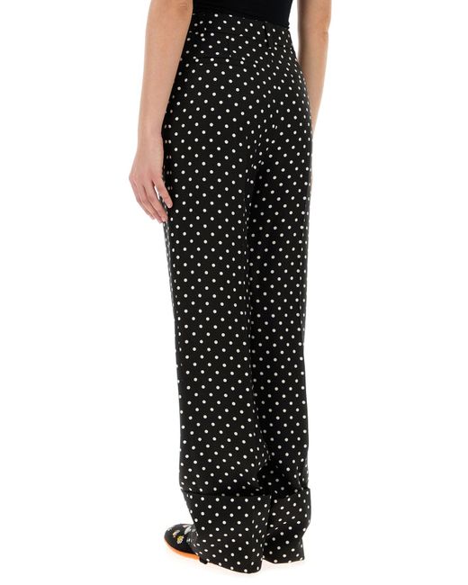 Pantalone in supergran stampato di Valentino Garavani in Black