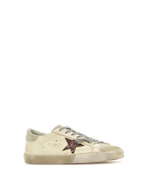Golden Goose Deluxe Brand Multicolor Ivory Leather Superstar Sneakers for men