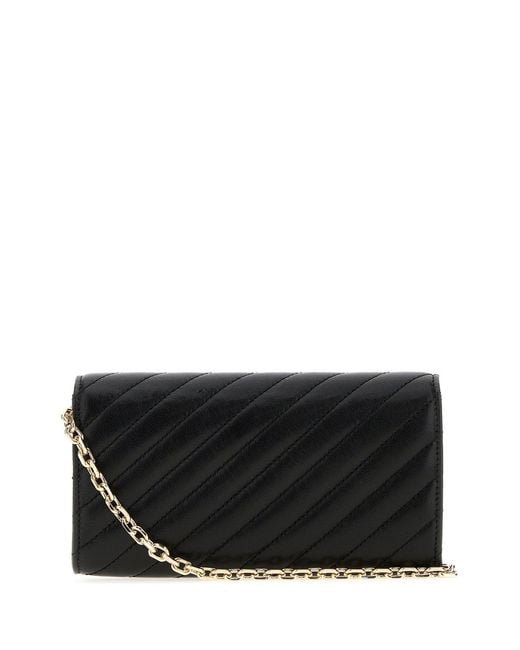 Jimmy Choo Black Leather Avn Curve Crossbody Bag