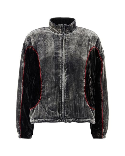 DIESEL Black Two-tone Velvet F-riffin Sweatshirt
