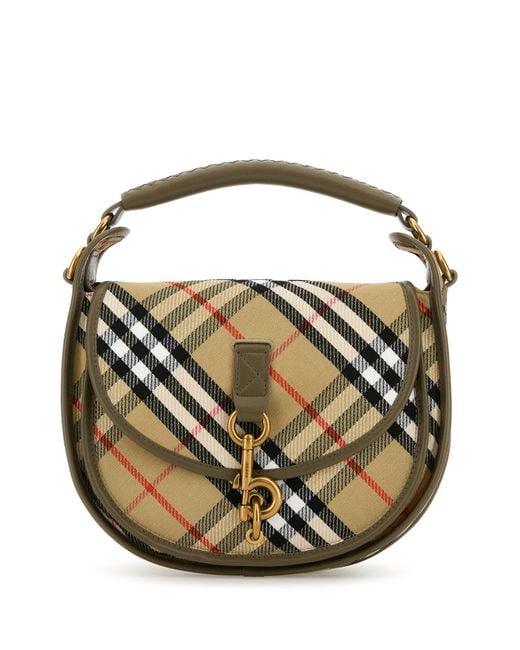 Borsa a mano in tela ricamata di Burberry in Multicolor
