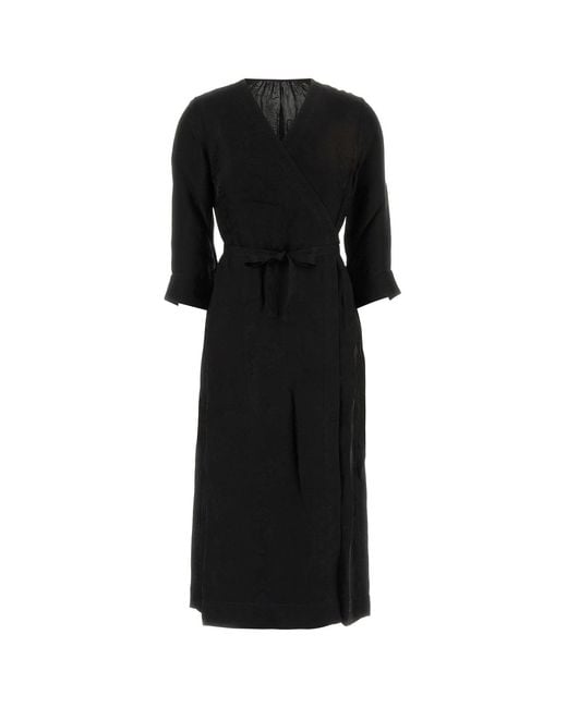 Uma Wang Black Viscose Blend Anthea Dress