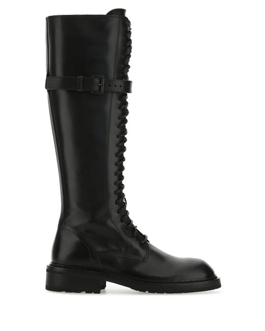 Ann Demeulemeester Leather Danny Boots in Black | Lyst