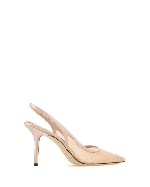 Jimmy Choo Pink Solid Pointed Toe Heels