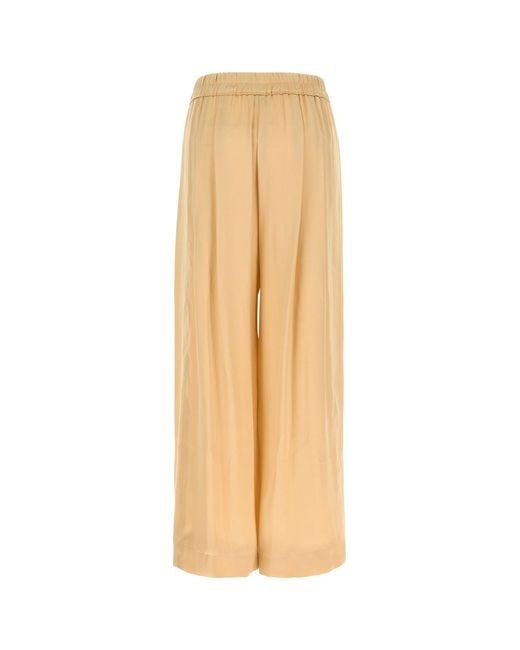 Isabel Marant Natural Peach Satin Nolia Wide-Leg Pant