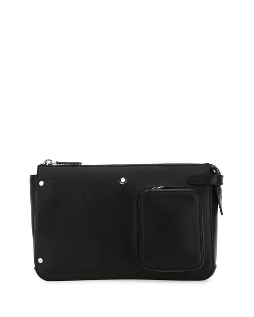 Montblanc Black Leather Crossbody Bag for Men | Lyst UK