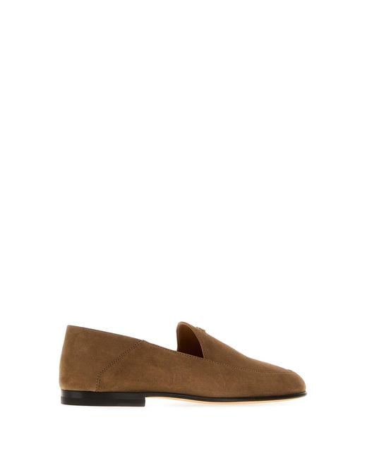 Tod's Brown Biscuit Suede Loafers