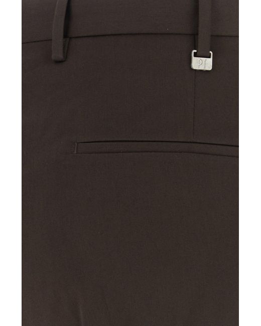 Pantalone in cotone stretch marrone di PT Torino in Black da Uomo