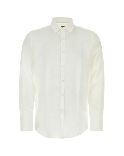 Canali White Camicia for men