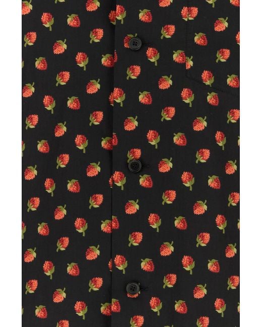 J.W. Anderson Black Printed Poplin Shirt for men