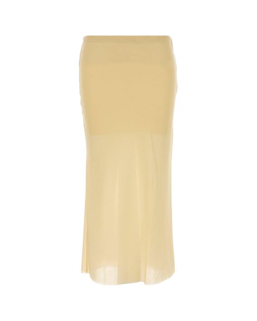 Rier White Yellow Wool Skirt