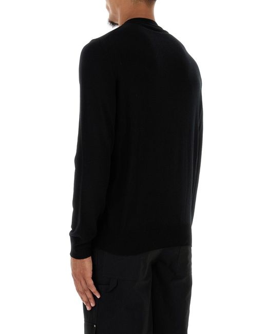 McQueen Black Wool Sweater for men