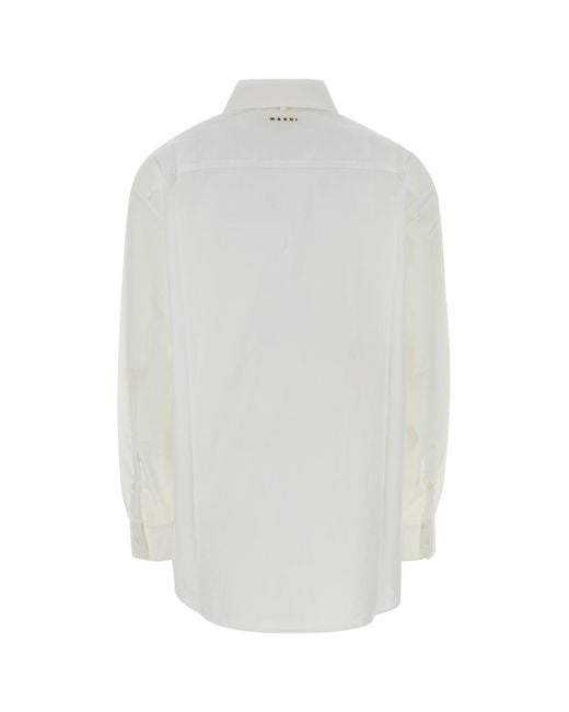 Marni White Regular Solid Shirt
