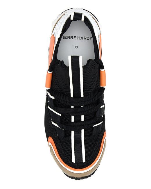 Pierre Hardy Black Multicolor Canvas And Leather Trek Comet Sneakers