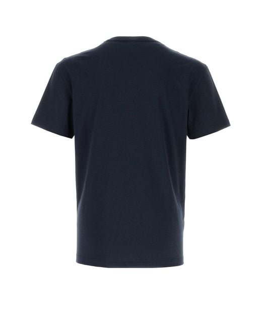 Valentino Garavani Black Navy Blue Cotton T-shirt for men
