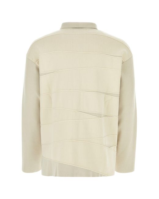 NAMACHEKO Natural Sand Viscose Blend Syl Bandage Polo Shirt for men